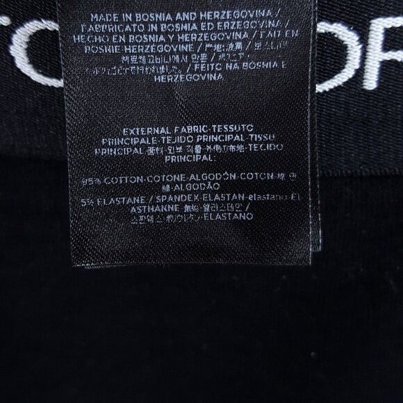 TOM FORD Mens Small Black Cotton Long Johns Base Layer Pull On Logo Band - Picture 4 of 6